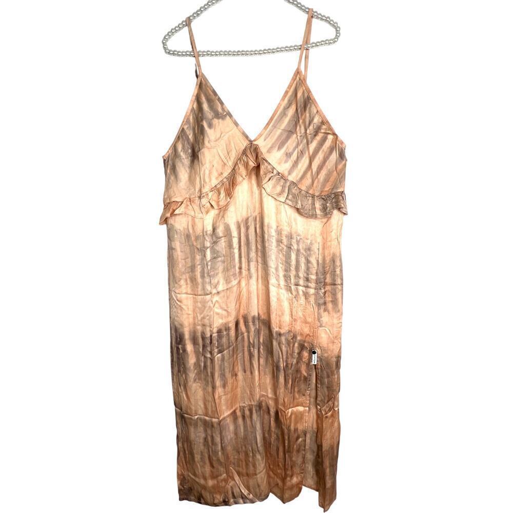 One Teaspoon Hand‎ Dyed Rendezvous Slip Dress in Acid Sky Size Large NWT